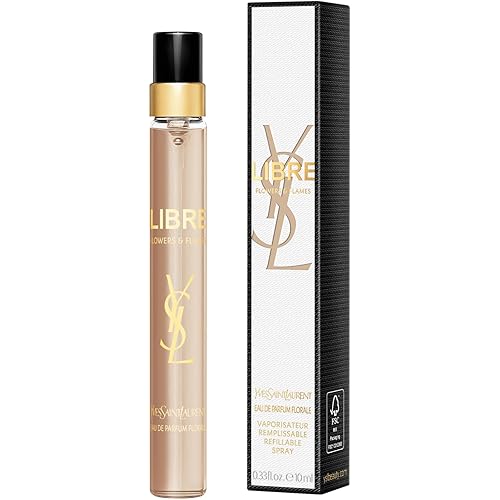 Yves Saint Laurent Libre Flowers & Flames Eau De Parfum Florale Spray for Women, Travel Size 0.33 Fl Oz