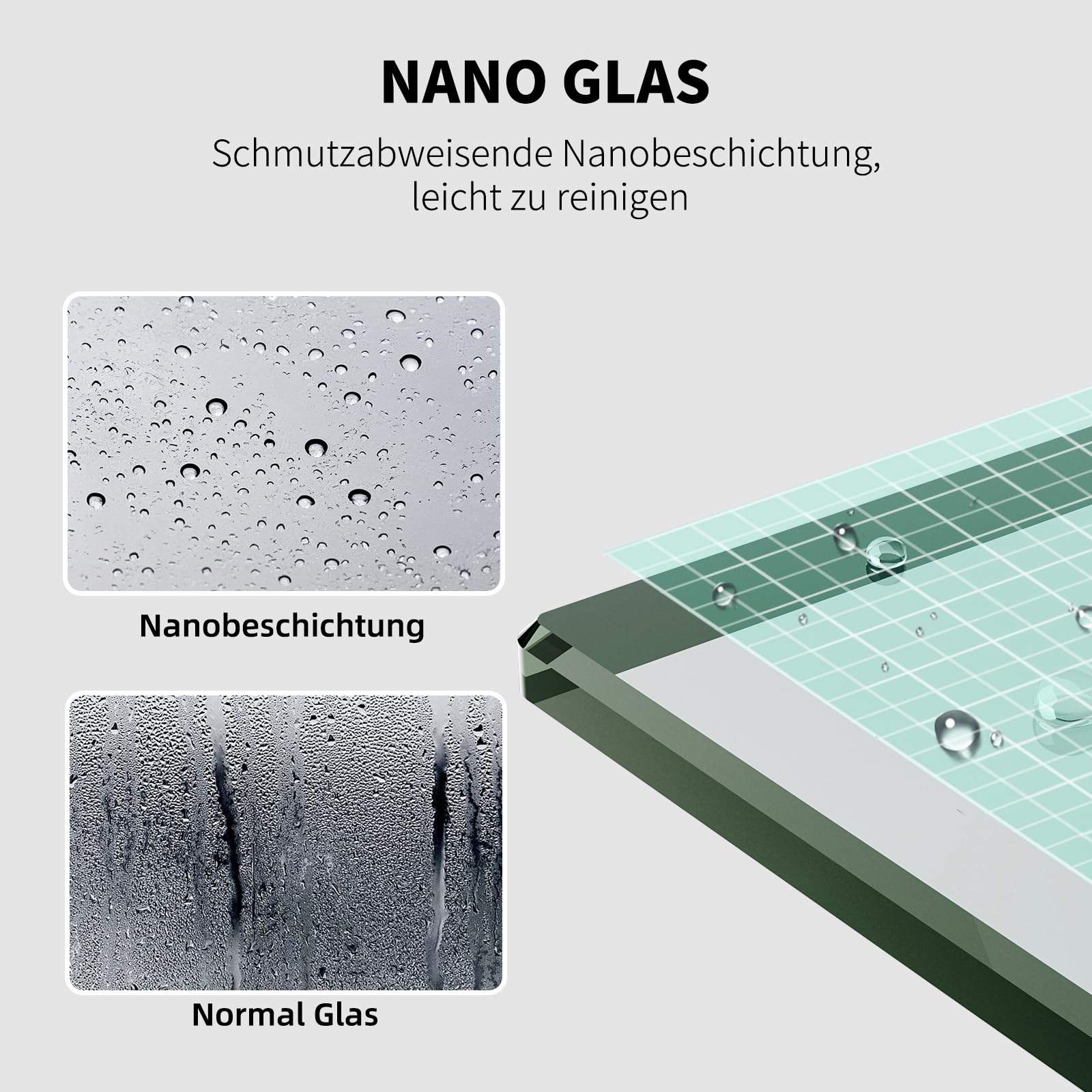 Duschtür Falttür 90x195cm Duschabtrennung Nischentür Schwarz