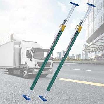 Ratcheting Cargo Bar for 1102Lbs Capacity, Non-Slip Track Load Bar for Enclosed Vans/Reefers/Caravan, Strong Truck Bed Cargo Stabilizer Bar2pcs,2.1-2.5m/6.9-8.2ft