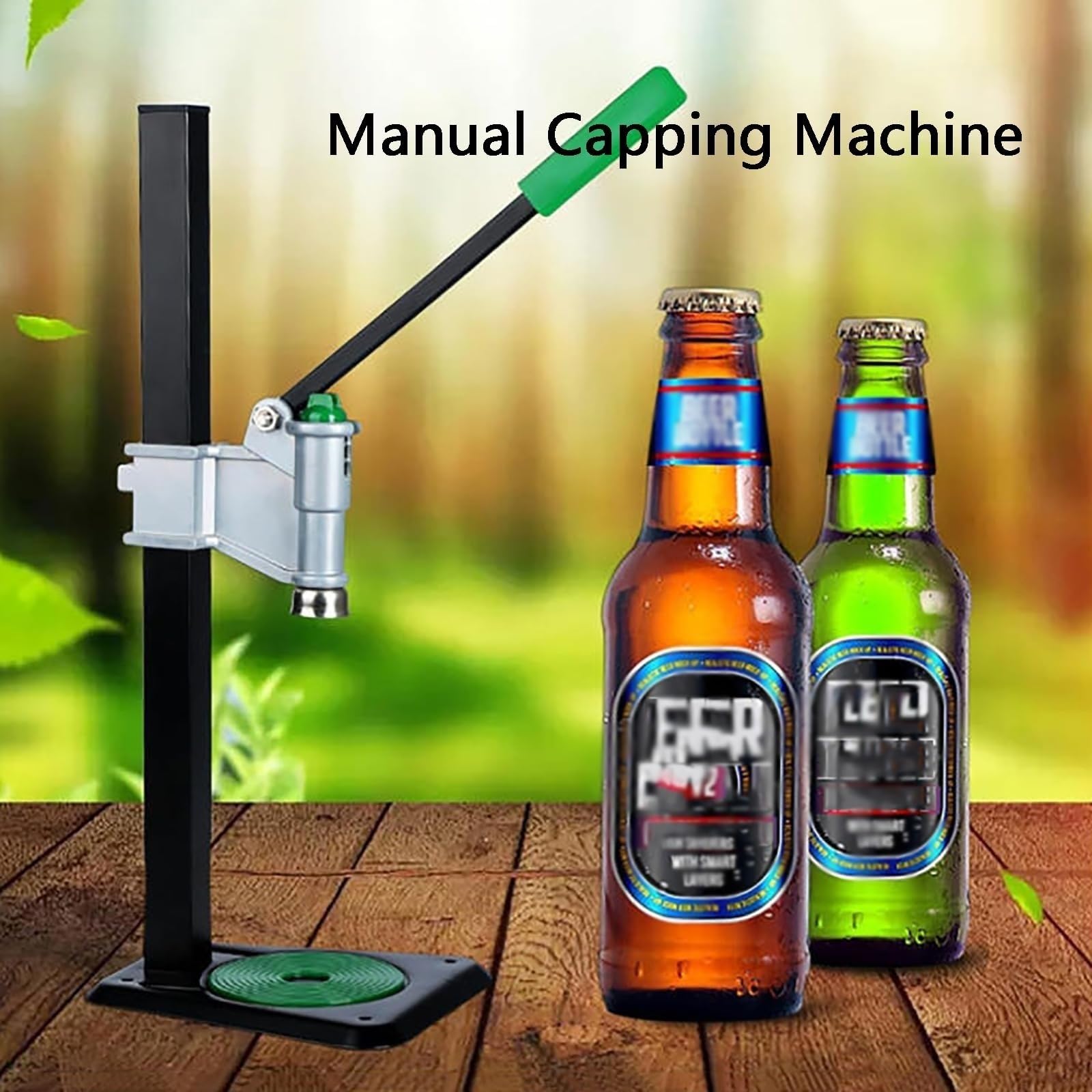 Tappatrice manuale per tappi di bottiglia a corona da 26/29 mm, altezza regolabile, ideale per birra, bottiglie di olio e bevande gassate