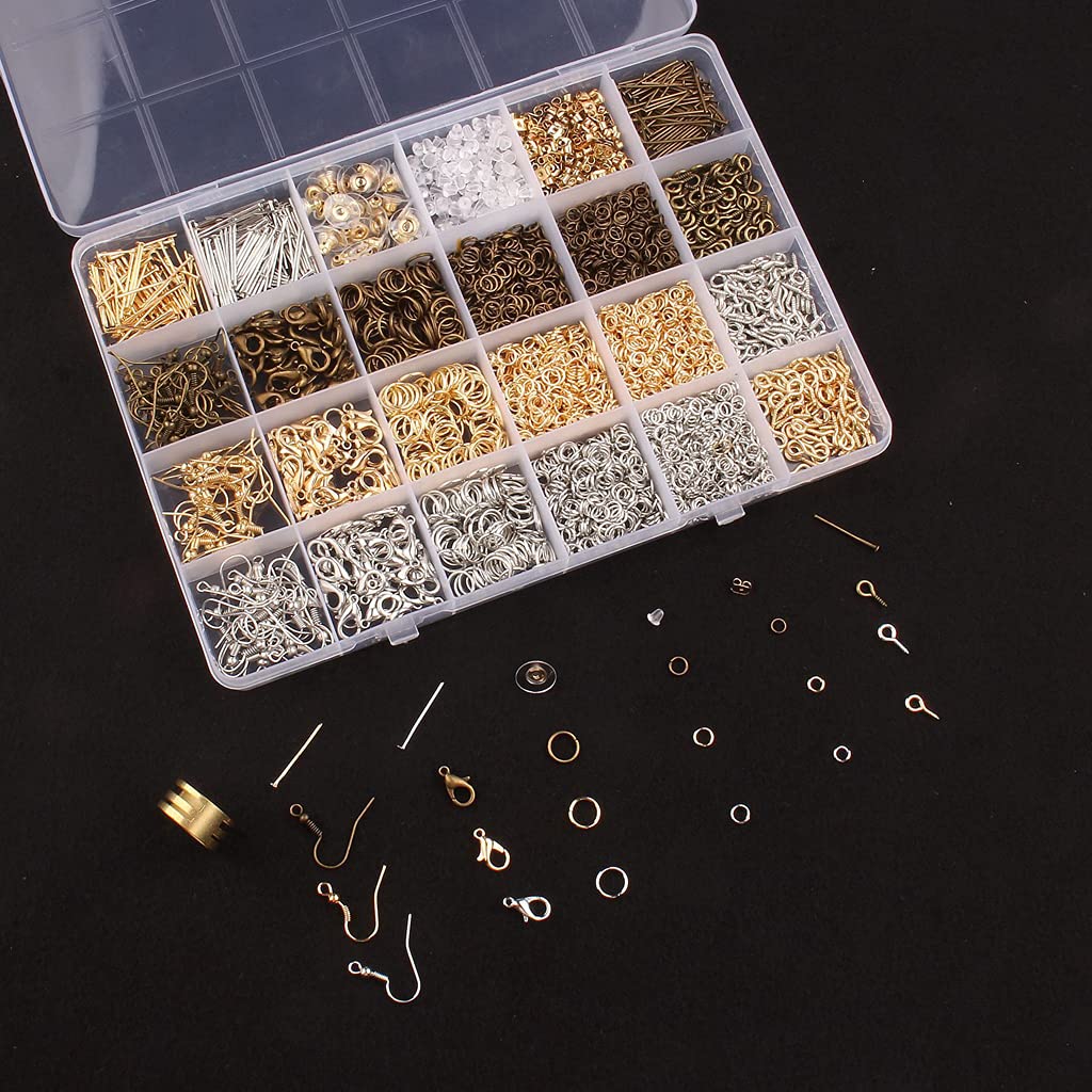Fermoirs mousquetons et anneaux ouverts en kit d'outils pour création de bijoux durables