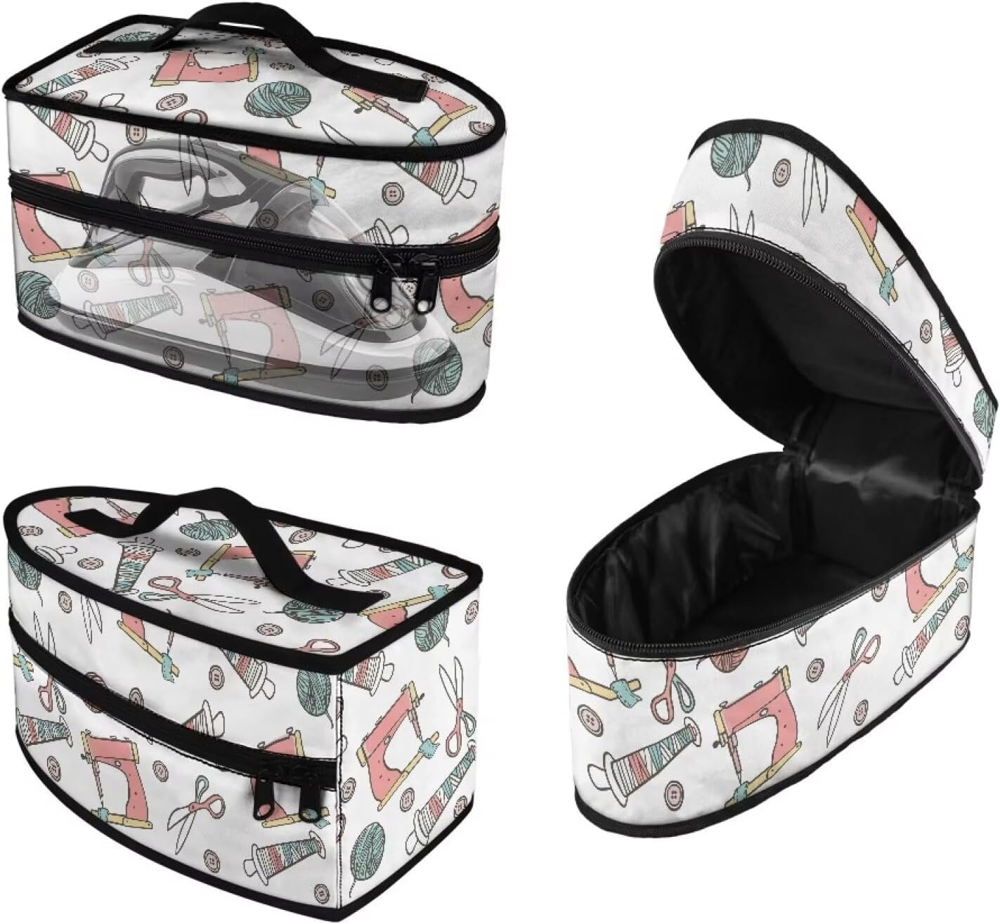 Iron Storage Case, Lightweight Foldable Steam Iron Case Bag, Floral Hummingbird Irons Carrying Storage Bag - Dustproof & Easy to Carry