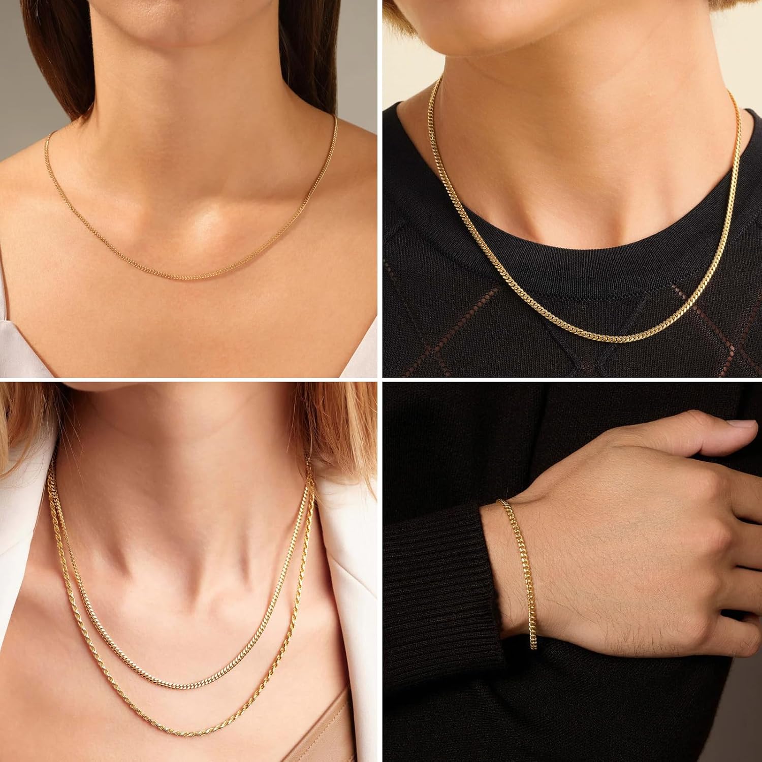 33FT Gold Cuban Chain Roll, 3mm 18K Gold PVD Plated Stainless Steel Curb Link Chains Spool Bulk for DIY Craft Jewelry Making - Image 5