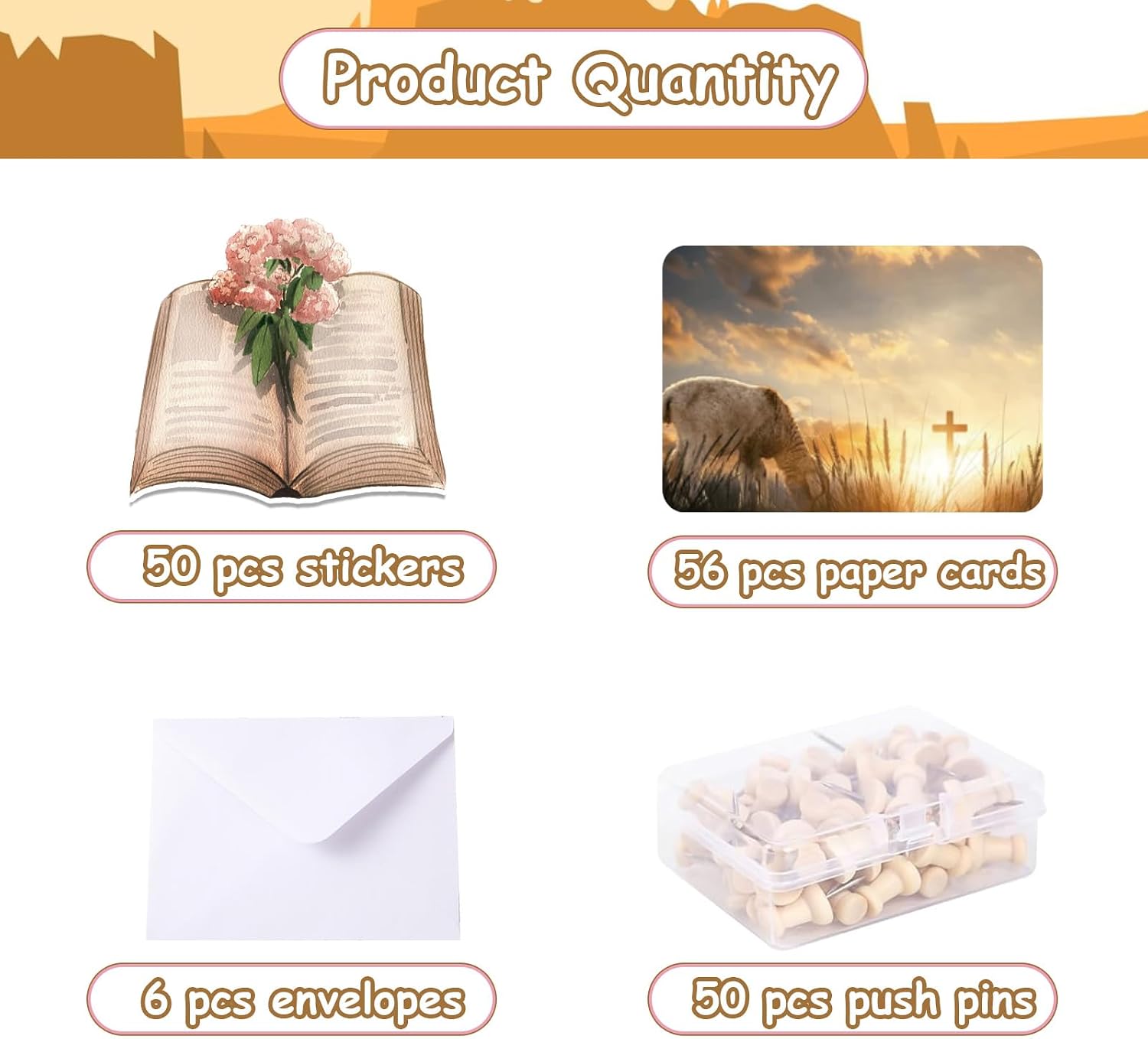 162Pcs Brown Coquete Prayer Board Kit Christian Gift for Mother's Day Gift Pray for Envelope Set Bible Verse Quotes Prayer Board Supplies DIY Wall Art for Living Room Office(Not Including Board) image 2
