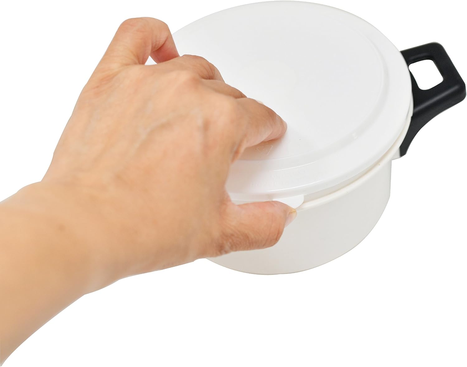 7 Piece Microwave Cooking Pot Set with Handles | 3 Pots, 3 Lids and 1 Universal Vented Lid - by Home-X