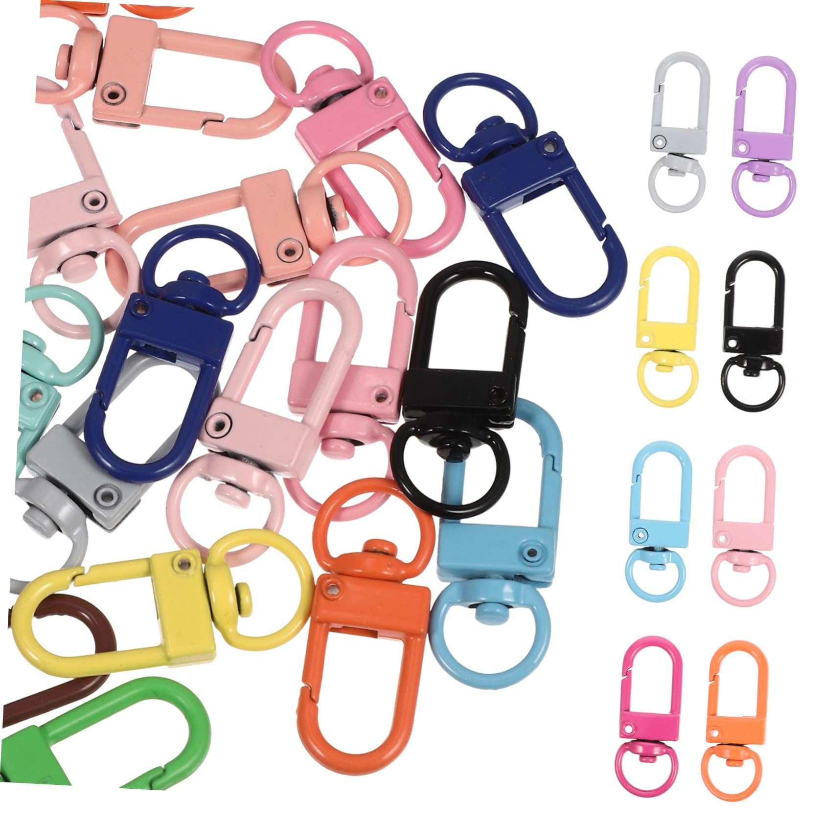 Tofficu 3 Juegos Hebilla De 8 Caracteres Portstiles Keyring Mosquetones De Cordón Con Llaveros Anillo De Etiqueta De Perro Suministros Para Bolsas Mosquetones Metálicos Aleación 50 Uds * 3