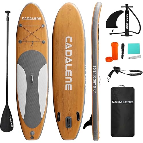 Inflatable Stand Up Paddle Board with Premium SUP Paddleboard Accessories, Anti-Slip EVA Deck, 10'8'' Paddle Boards for Adults & Youth of All Skill Levels