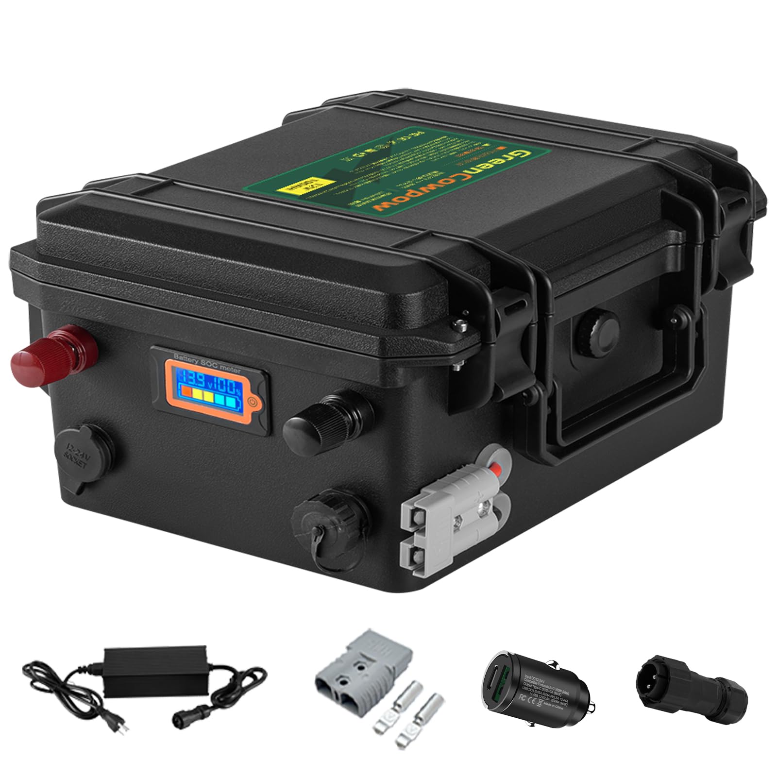 Amazon.co.jp: GreenCowpow 12V 100Ah リン酸鉄リチウムイオン