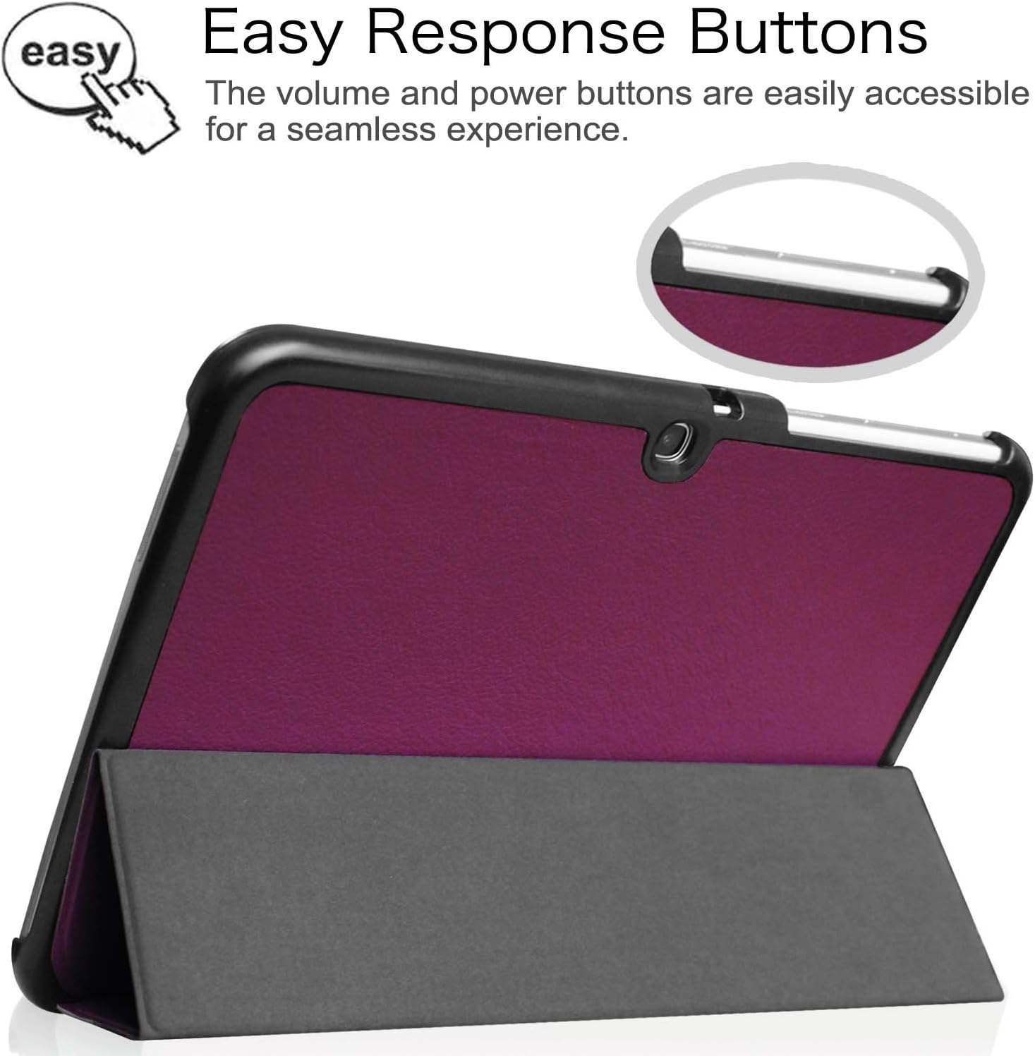 Image showing easy access to tablet buttons with the case on.