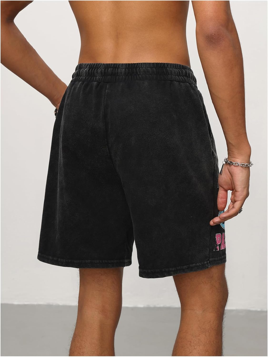 Men's Y2k Graphic Shorts Distressed Washed Summer Grunge Workout Gym Track Shorts Vintage Drippy Streetwear - Image 2