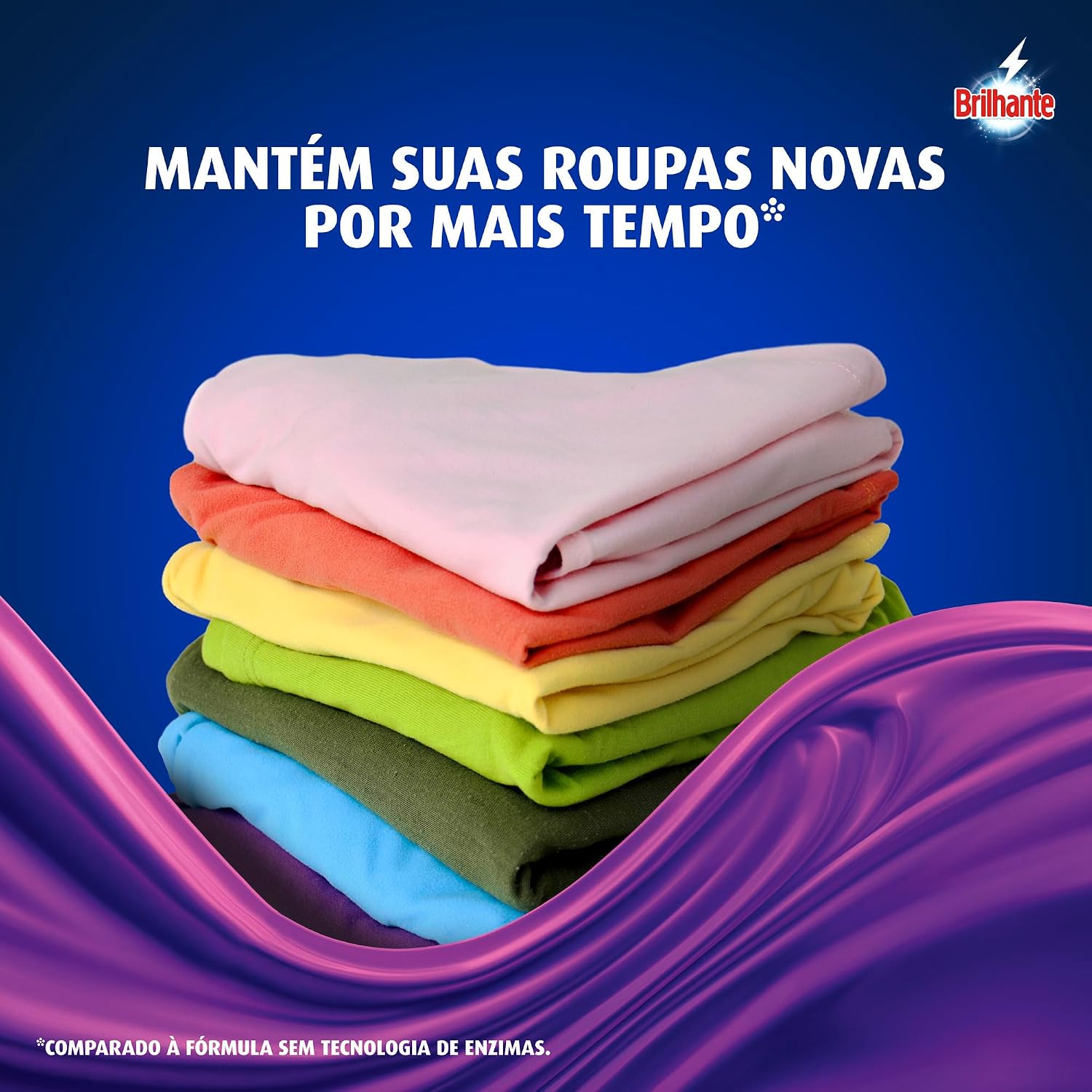 Lava Roupas Líquido Brilhante Limpeza Total 900 ml Refil