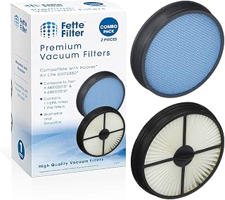 Fette Filter - Vacuum Filter Set Compatible with Hoover UH72460, UH72465 Air Lite Compact and Elite Models Part # 440005515 (Primary) & 440005516 (Exhaust Hepa). (Combo Pack - 1 of Each Filter)