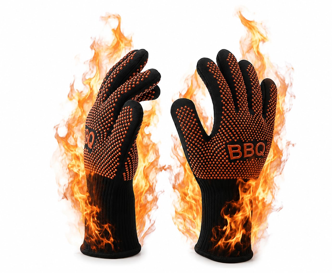Gants de protection thermique pour cuisson au four et grill de barbecue