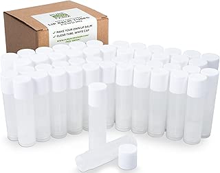 50 Lip Balm Containers - Empty Tubes - Make Your Own Lip Balm - 3/16 Oz (5.5ml) (50 Tubes, Clear) - coolthings.us