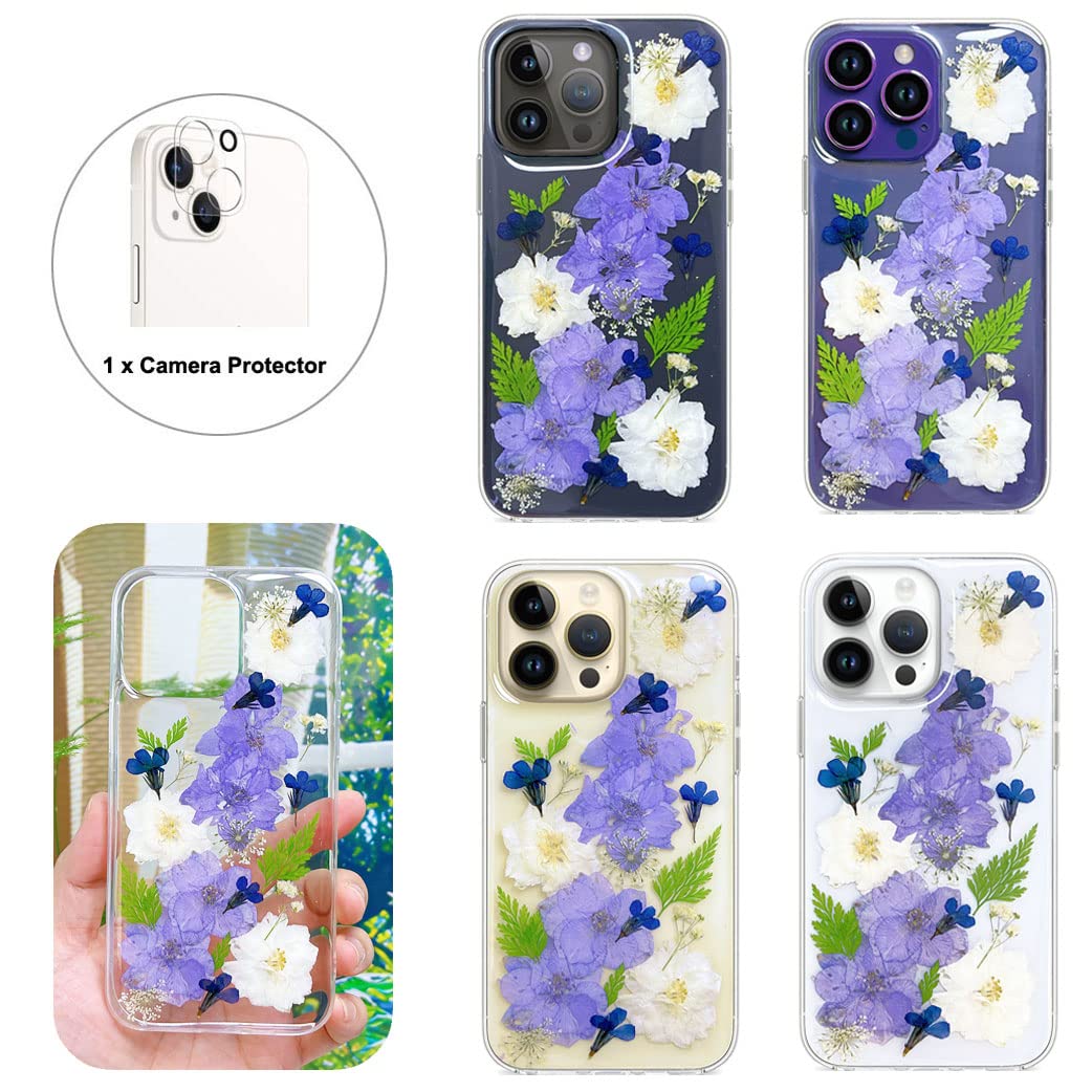 Pnakqil 2 Pieces Cover For Apple IPhone 14 Pro 6.1 Inches, Flower Lindo - View #12