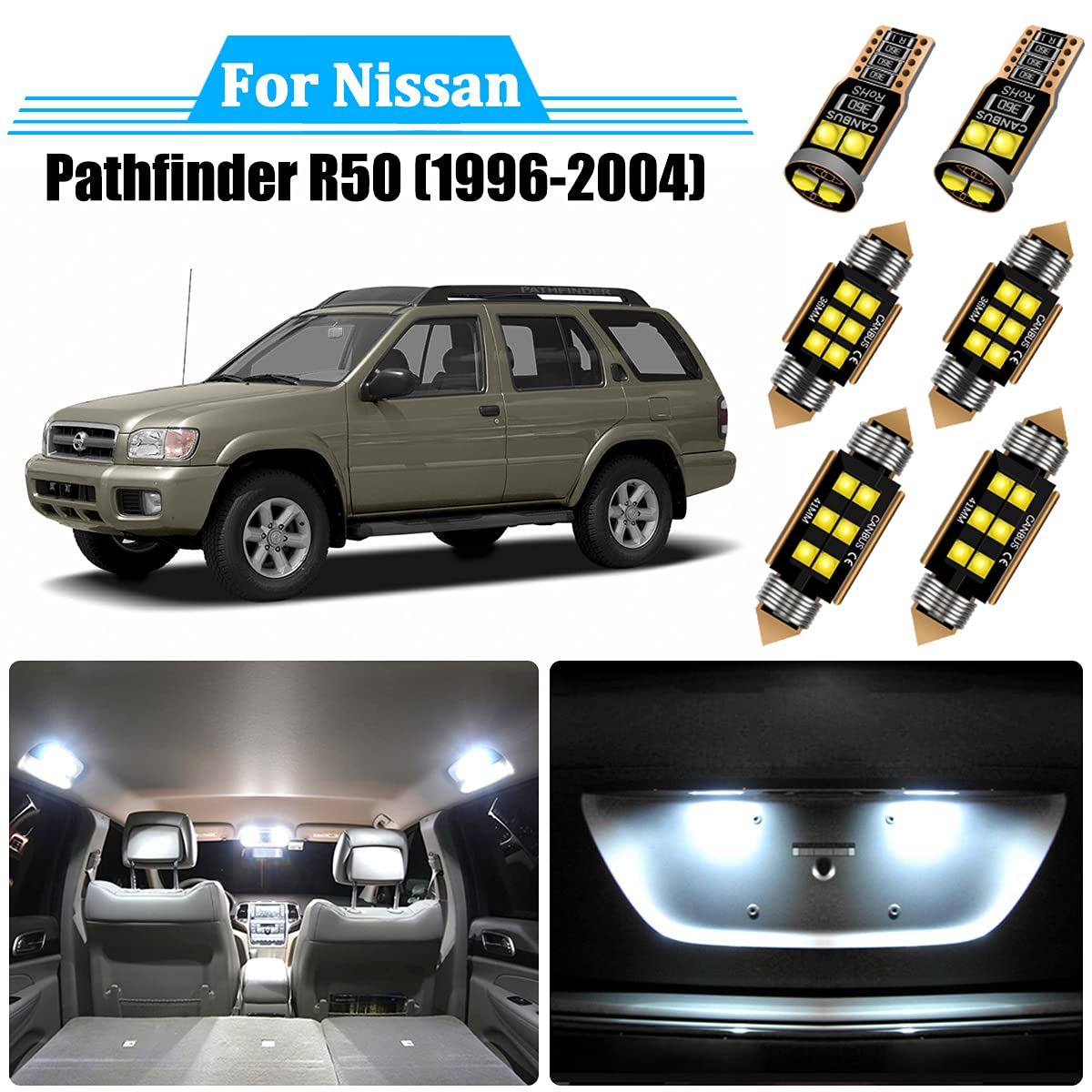 Buy 14 Piece LED Interior Light Kit for Nissan Pathfinder 1996 1997