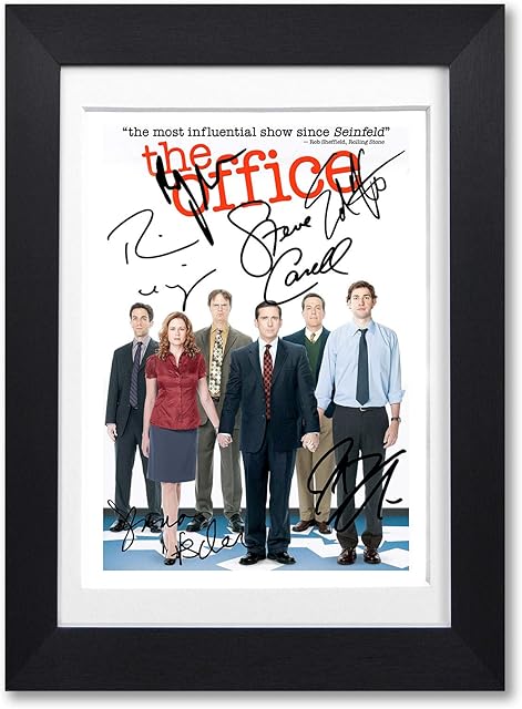 The Office American US Cast Signed Autograph Signature Autographed A4 Poster Photo Print Photograph Artwork Wall Art Picture TV Show Series Season DVD Steve Carrell Rainn Wilson (POSTER ONLY)