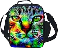 Vista 7 de CAIWEI Lonchera aislada con diseño de dinosaurio, gato, tiburón, husky y delfín en 3D (Animal11)