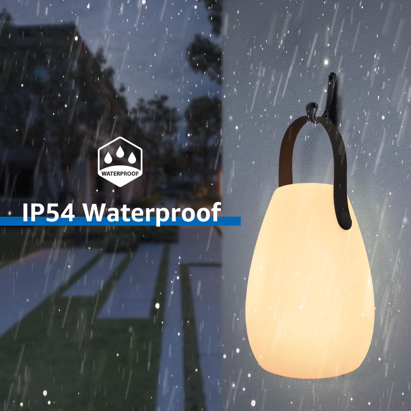 Lampe de Table LED Extérieur Blanc Chaud 8 Couleurs Lampe de Table Sans Fil avec Intensité Variable IP44 étanche Léger, Facile à Nettoyer pour Chambre Jardin Patio Salon Salle à Manger