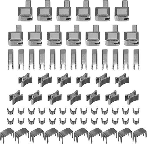 uxcell Kit de reparación de cremallera, 5 cierres de metal deslizantes, pasadores de inserción y topes inferiores superiores para reemplazar