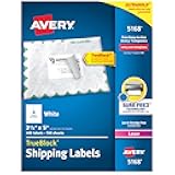 Avery Printable Shipping Labels with Sure Feed, 3-1/2