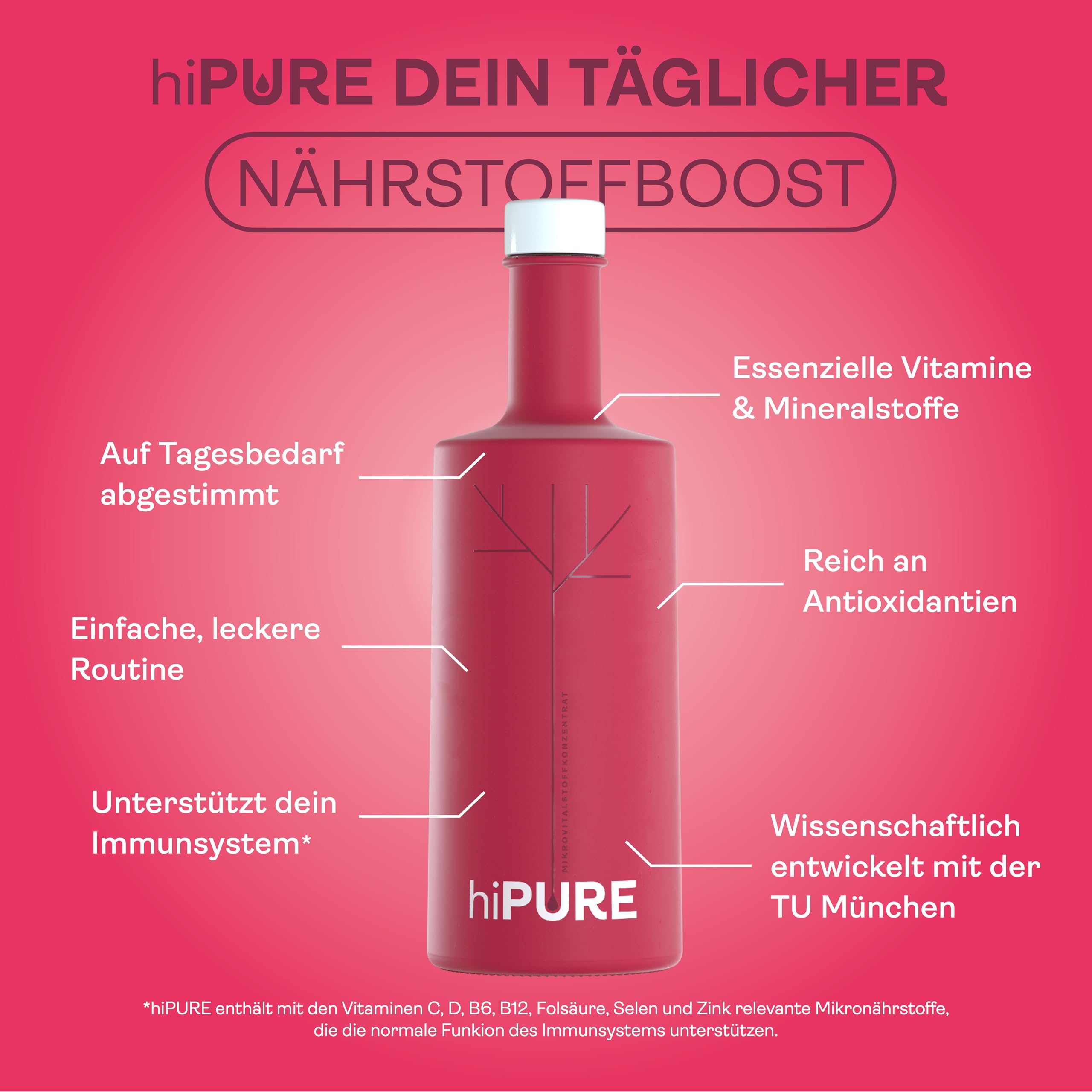 Mikronährstoffkonzentrat 500 ml – Vitamine, Mineralstoffe, Spurenelemente & Antioxidantien aus heimischen Beeren & Früchten für Energie, Haut & Immunsystem – für die ganze Familie