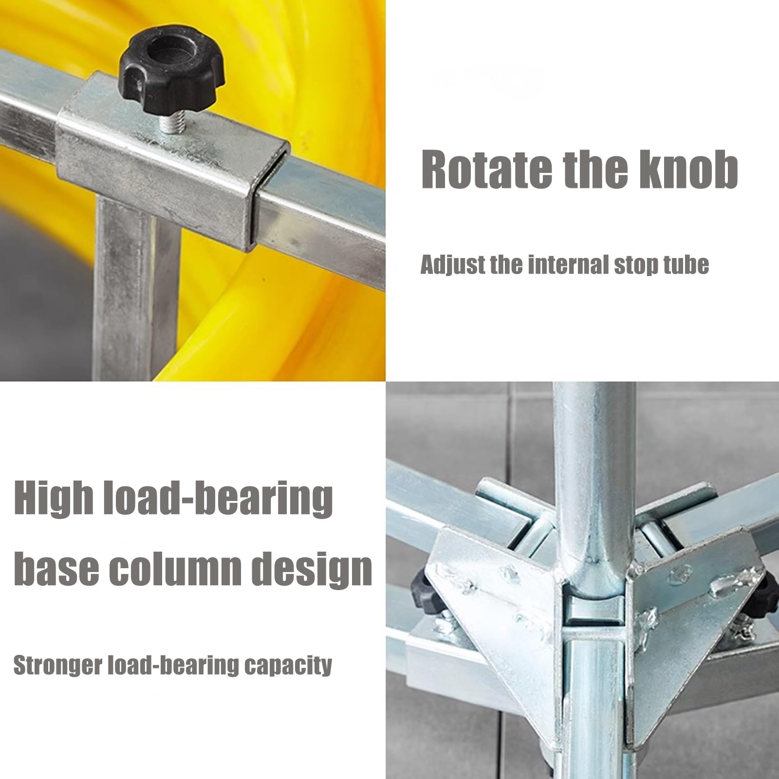 Distributore di bobine per tubi resistenti, sbobinatore regolabile per riscaldamento a pavimento, tubi dell'acqua, cavi, bobine, design con cuscinetto ad alto carico