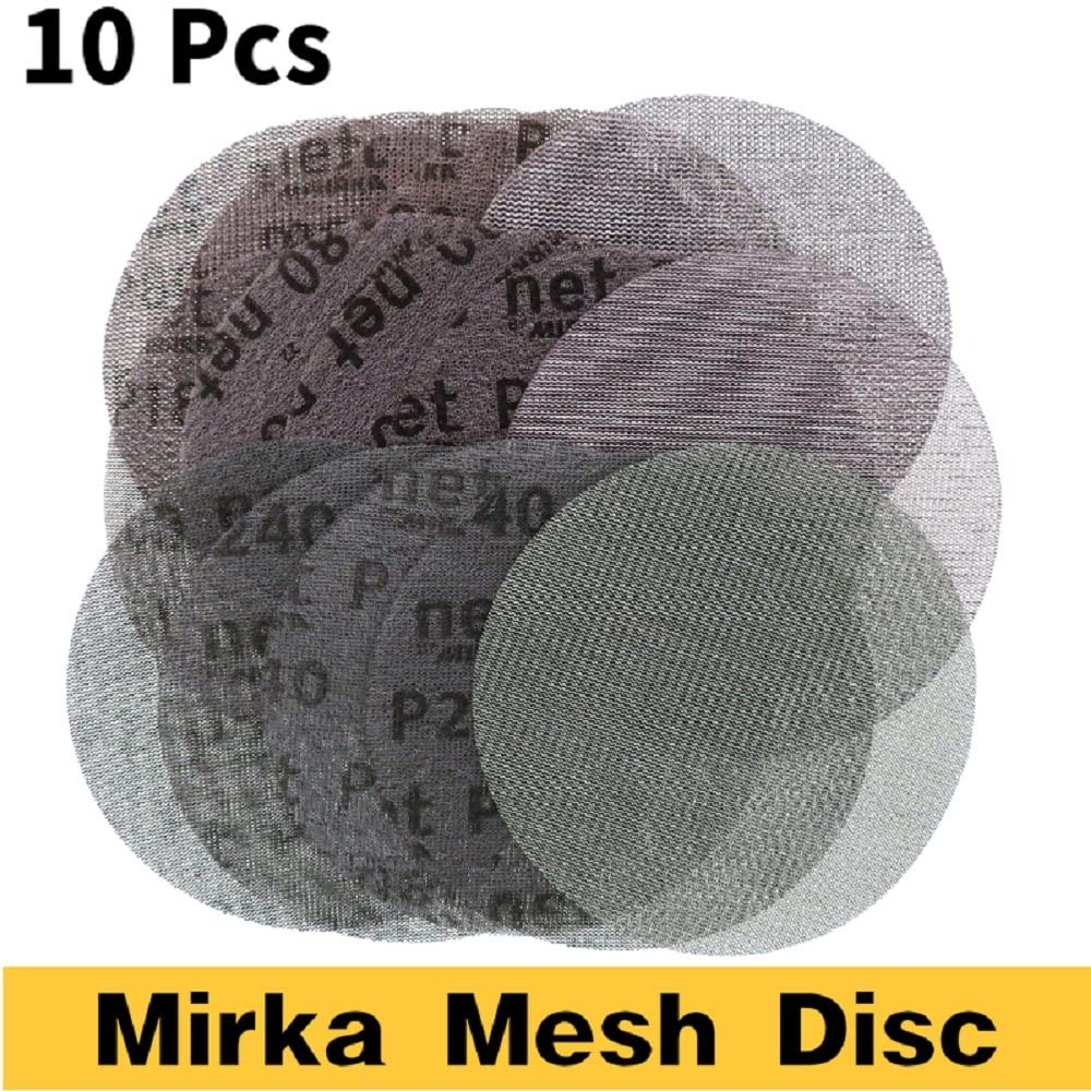 almohadillas de malla autoadherentes, Disco de lijado de malla de 6 pulgadas, sin polvo, antibloqueo, con gancho y bucle, papel de lija de 150 mm, grano 80-320, óxido de aluminio for pulir madera de a