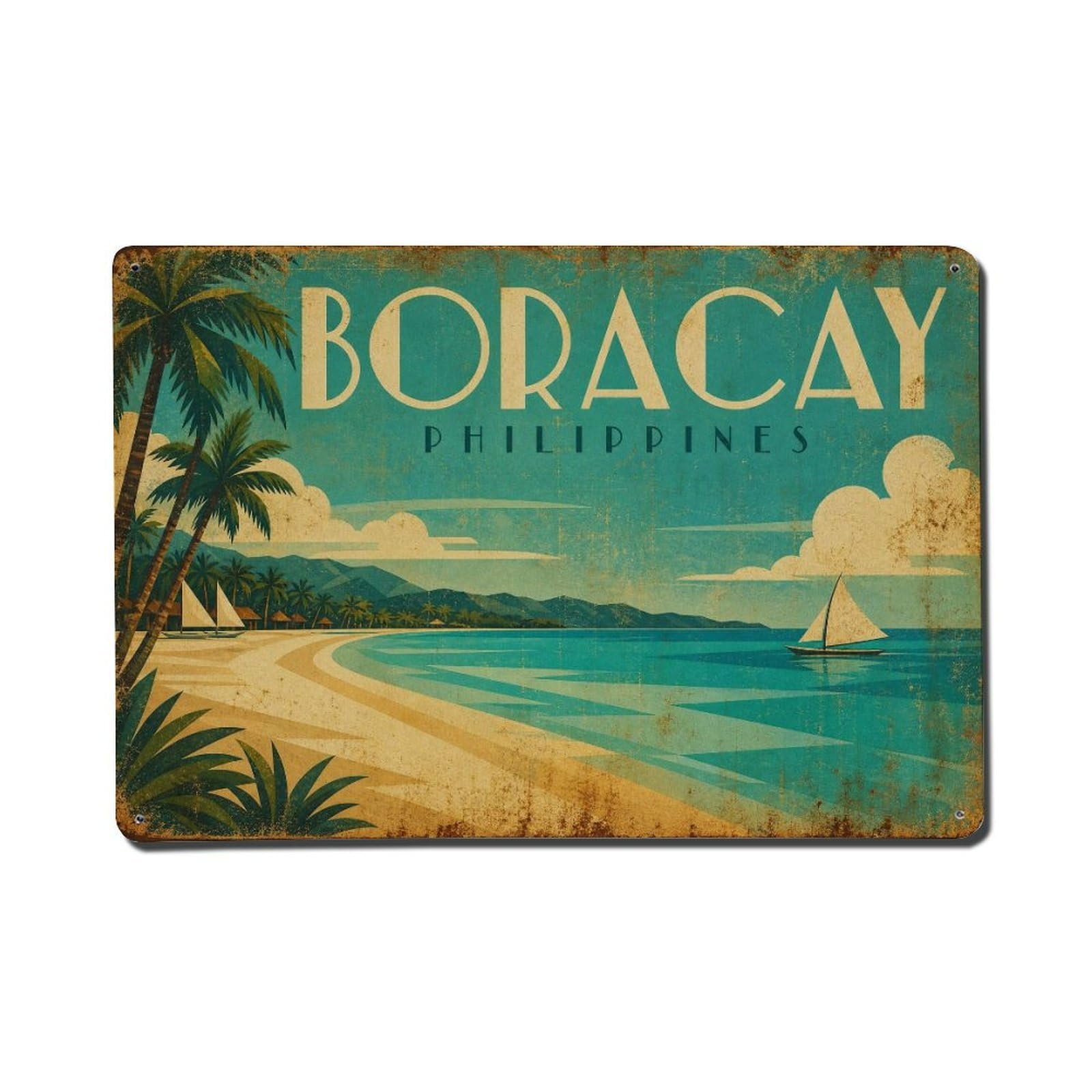 Boracay Philippines Travel Destination Classic Metal Tin Sign