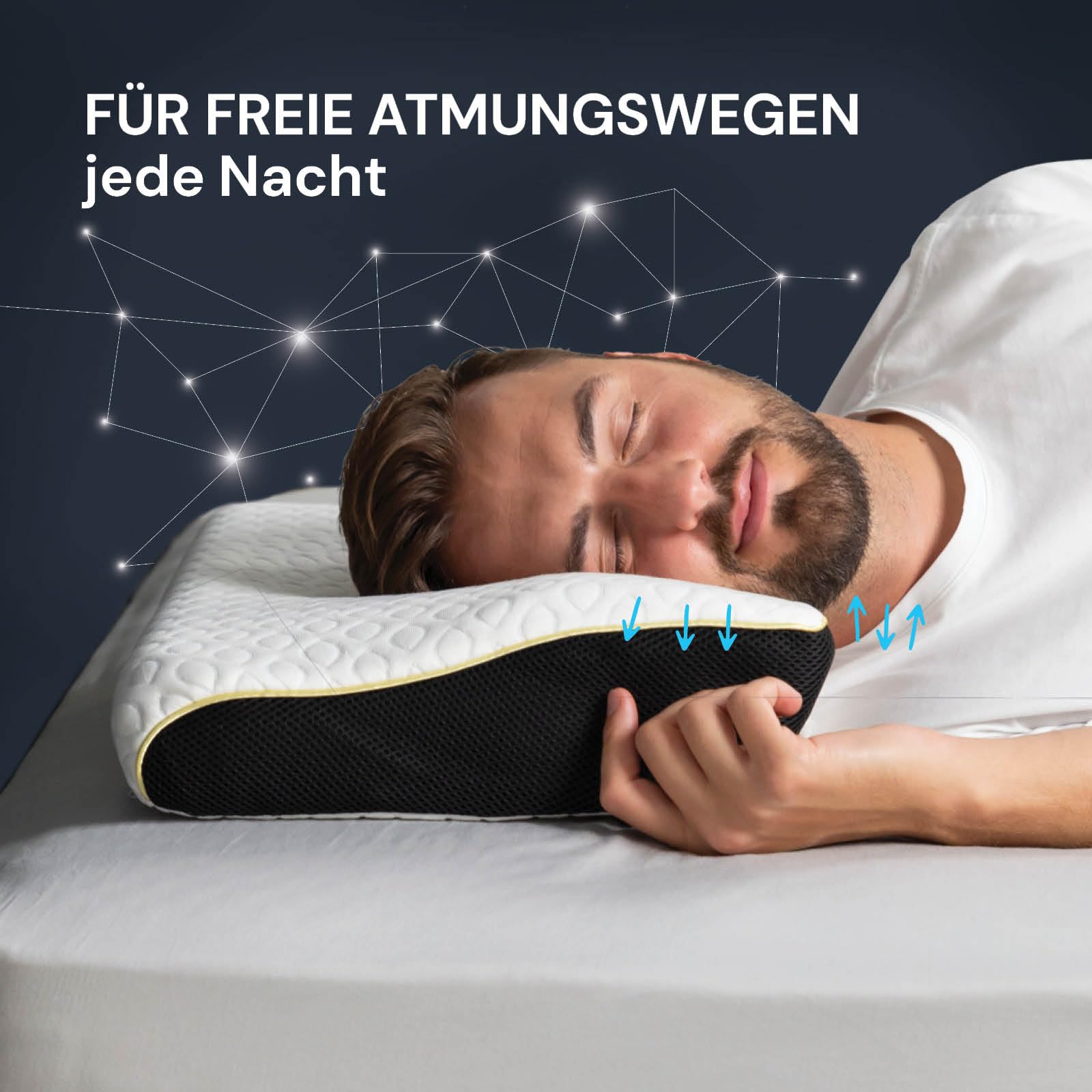 Vitapur Antischnarchkissen MemoSilver Ionity Nackenkissen mit Silberionen