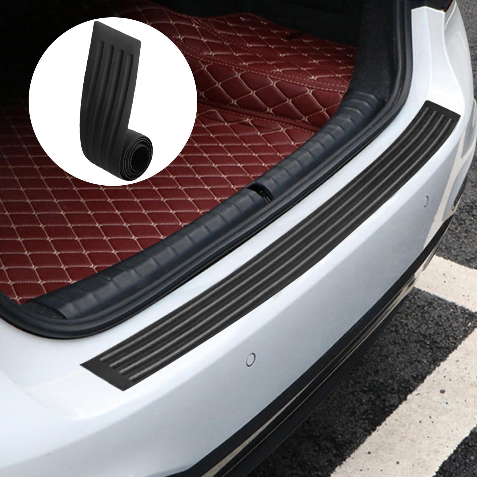 Strisce Protezione Paraurti Anteriore In PVC – 4 Pezzi Antigraffio Per Auto, SUV, Pick-up – Colore Bianco, 39,6x5,3 Cm