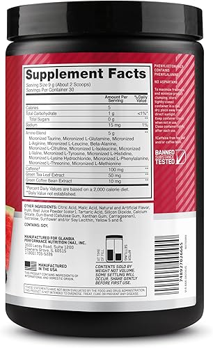 Miniatura 2 de Optimum Nutrition Amino Energy - Pre entrenamiento con té verde, BCAA, aminoácidos, extracto de café verde, apto para dieta cetogénica, polvo