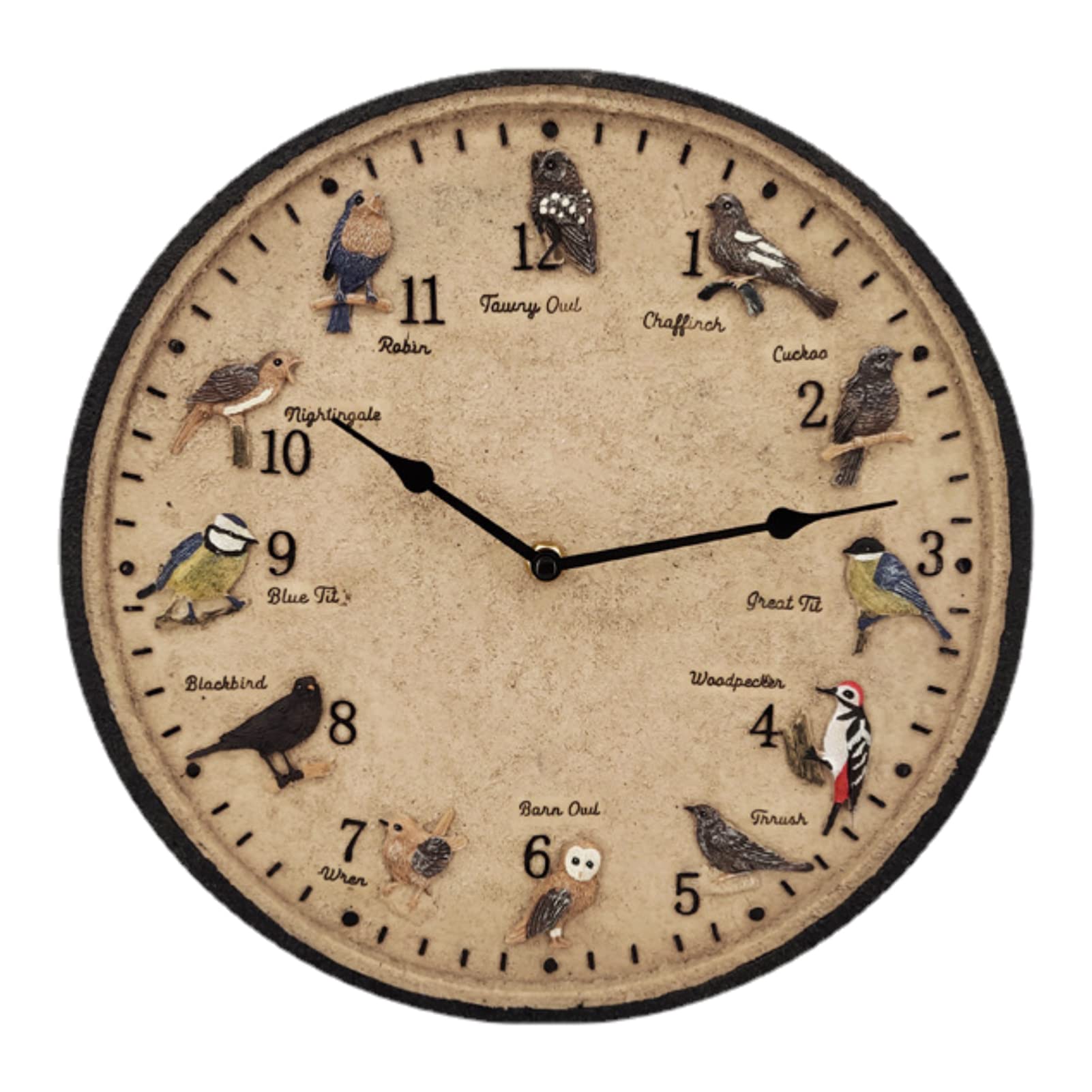 Wodoszczelny zegar, dekoracyjny, okr?g?y z termometrem, 30,5 cm | zasilany bateriami, odporny dzia?anie promieni s?onecznych, styl retro, do muru ogrodowego, ogrodzenia, szopy