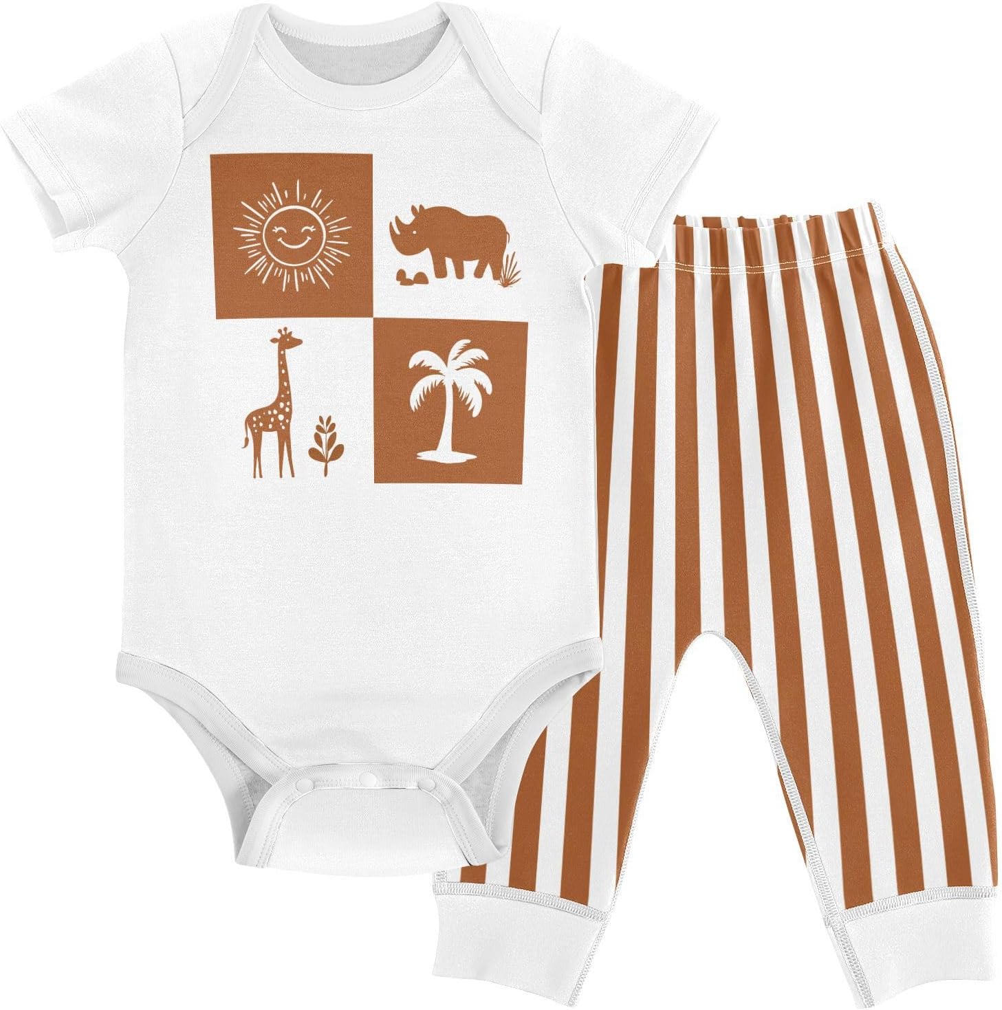 vvfelixl Baby Clothes Cute Panda Baby Bodysuits Set Unisex Short Sleeve Babys Pants Sets 0-3M