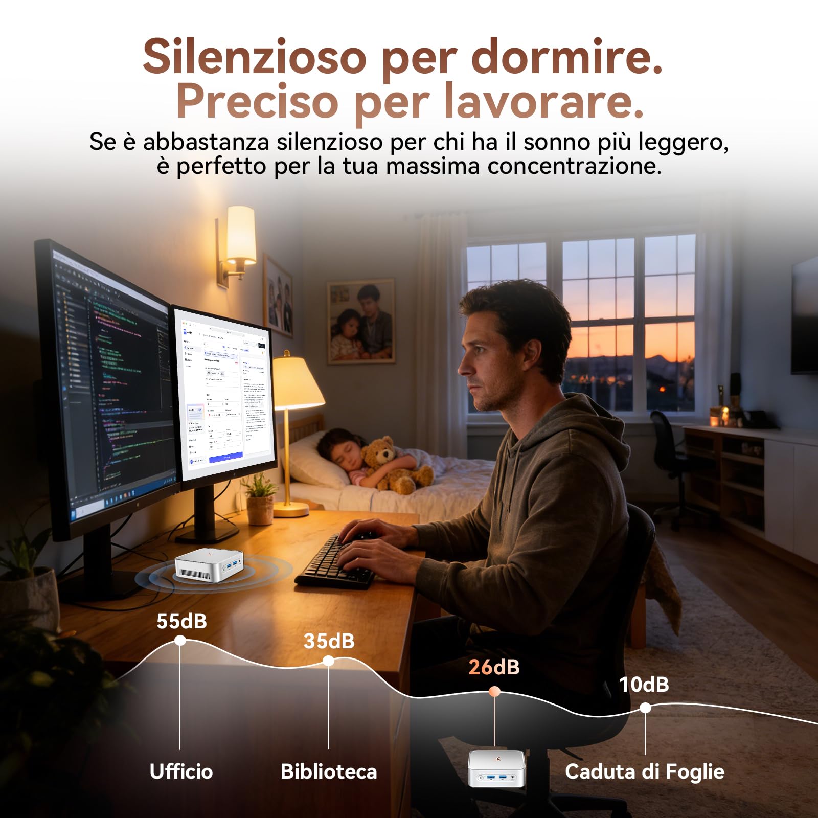 Huidun H80 Mini PC Win 11 Pro, AMD Ryzen 5 16GB RAM 512GB SSD, Micro Desktop Computer, Grafica Radeon Vega 8, 4K@60Hz UHD, Silenzioso per Ufficio, Studio e Automazione 24/7, Garanzia 3 Anni