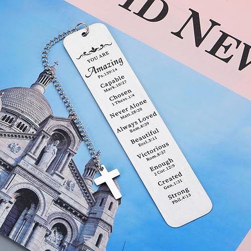 Miniatura 6 de Marcapáginas de bautismo, regalos para adolescentes, regalos de primera comunión para niñas, cesta de Pascua esencial para mujeres, regalo de