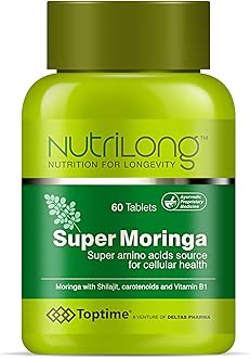 Nutrilong Super Moringa Tablets | Natural Source of Amino Acids | Supplement for Cellular Health, Energy & Vitality (60 Tablets)