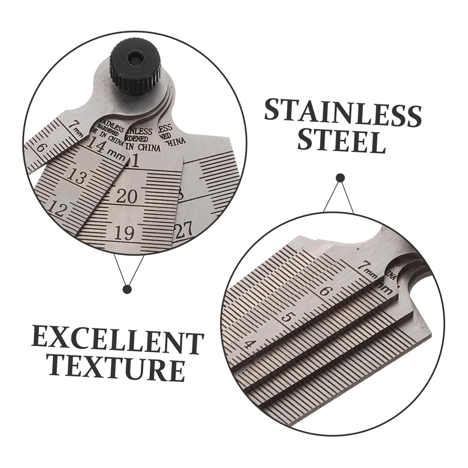 KICHOUSE 4pcs Gap Measuring Tool Feeler Gauge Stainless Steel for DIY Engineering