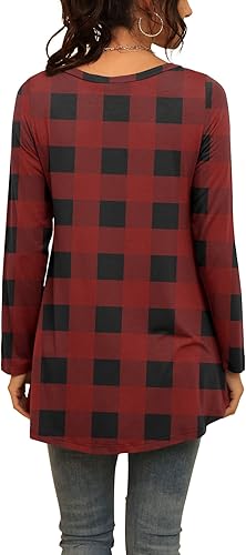 Miniatura 3 de AWULIFFAN Womens Summer Casual Short Sleeve V-Neck T-Shirt Tunic Tops Blouse Shirts