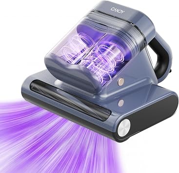Candy Mattress Vacuum Cleaner, 16Kpa Bed Vacuum Cleaner with UV-C Light, 140F Heat, 4 Level HEPA Filter & Ultrasonic, Versatile Handheld Vacuums for Bed, Sofa, Couch, CribCorded, 650W