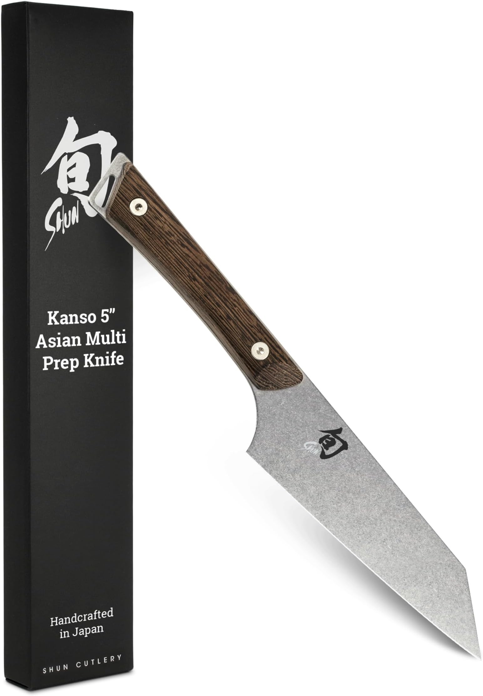 Shun Kanso 5" Asian Multi-Prep Knife, Handcrafted Japanese Boning Knife, AUS10A Stainless Steel Blade, Tagayasan Handle, Trimming Knife for Professional and Home Chefs