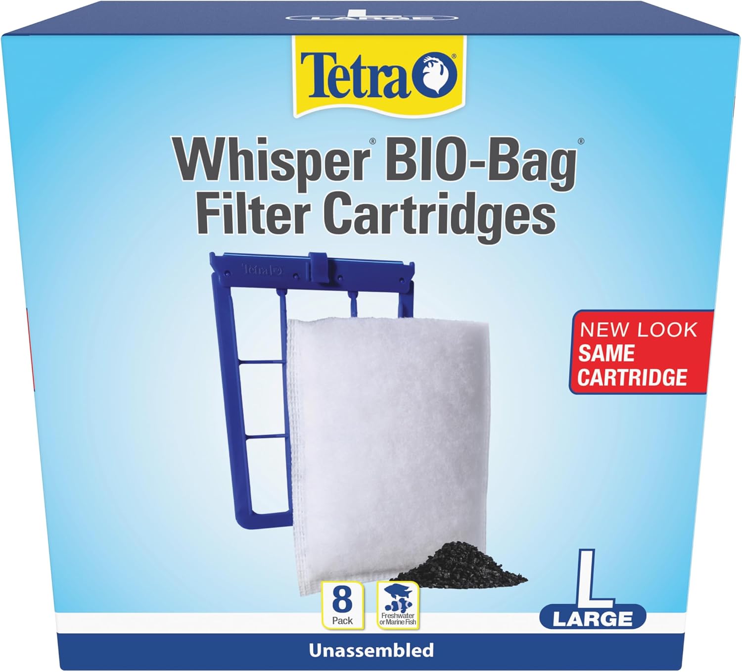Tetra Whisper Bio-Bag Large Filter Cartridges for Aquariums, 8 Count