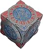 2025 New DND Spinner Dice, 7-in-1 Metal Dice Set with 3D Relief for Dungeons and Dragons Gifts, Polyhedral Roleplaying Game Dice, Fantasy D&D Tabletop RPG Accessories for DM & Player Black Blue