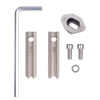 CNCTOPBAOS R4 R6 Metal Die Blade for Manual Corner Rounder Cutter Machine, R4mm R6mm Upper Blades with Bottom Blade Replacement Set, Heavy Duty Paper Card Punch Dies