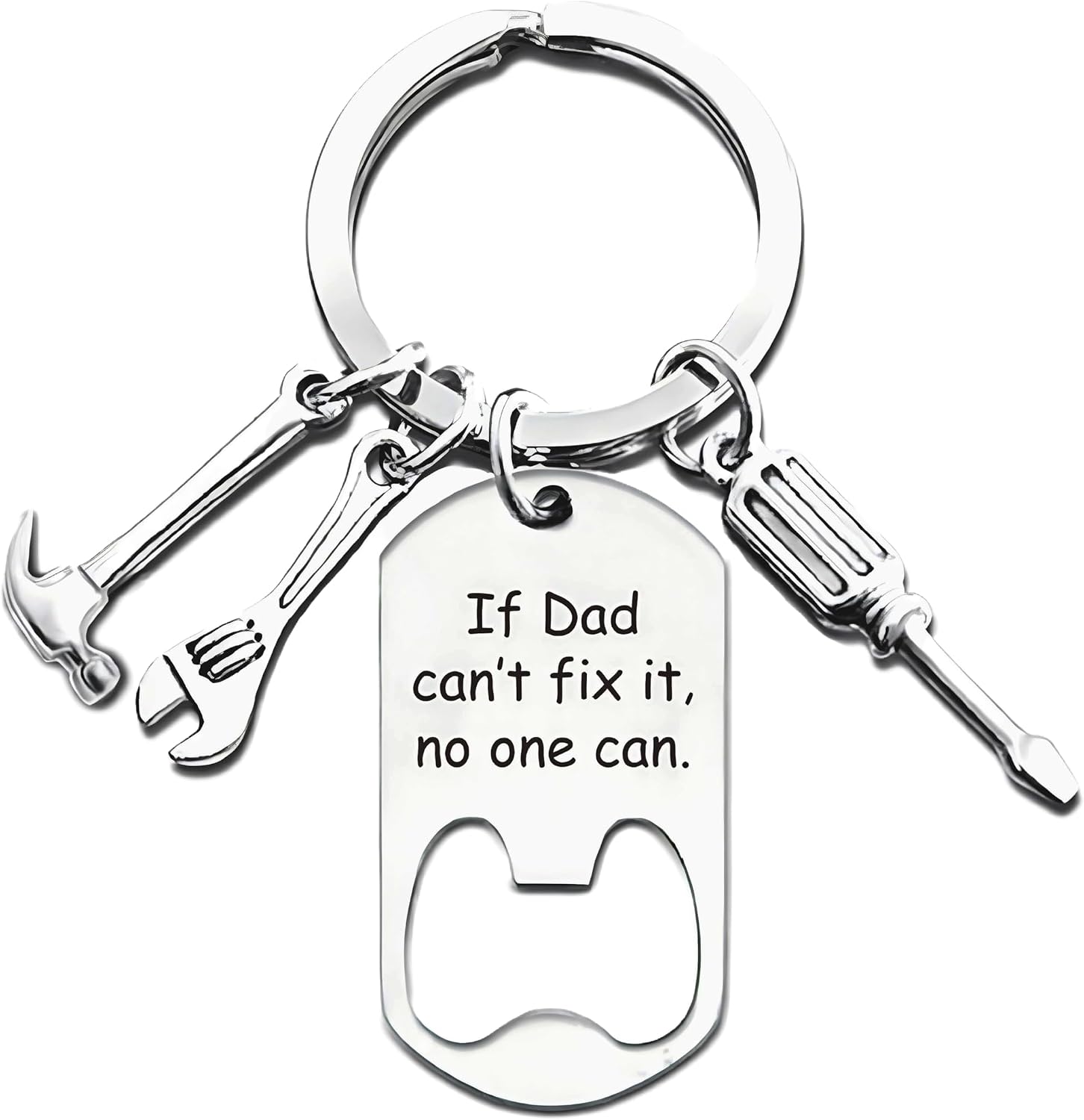 Personalized Fathers Day Dad Gifts from Daughter/Son/Wife,Cool Keychain for Men,Funny Keychain for Dad