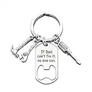 Personalized Fathers Day Dad Gifts from Daughter/Son/Wife,Cool Keychain for Men,Funny Keychain for Dad