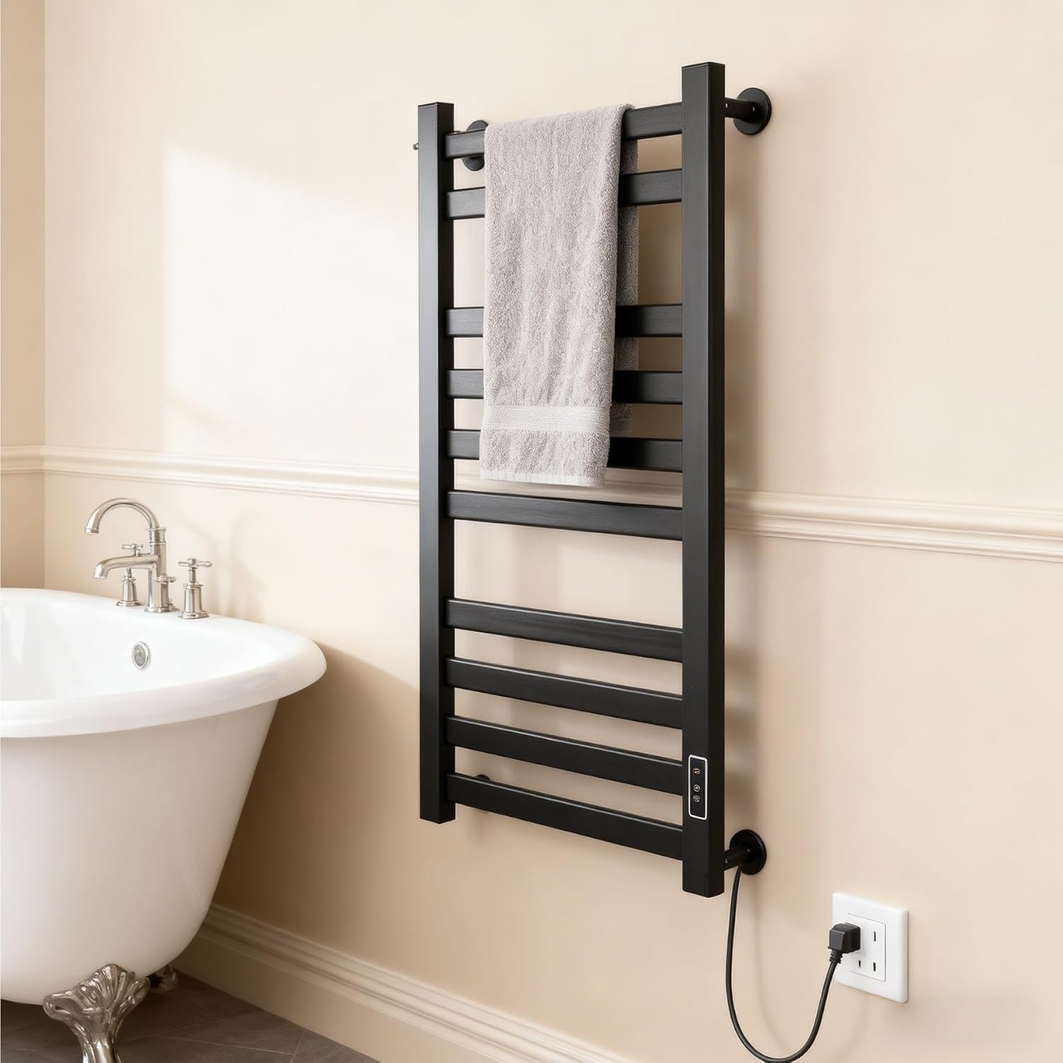 Verida Towel Warmer Rack, Heated Towel Rack for Bathroom image 3