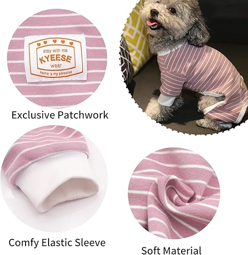 Miniatura 3 de KYEESE Pijamas para perros elásticos para perros con tiras de 4 patas, ropa para cachorros
