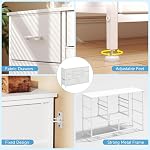 Étendu 9 Rangement de tiroirs avec plateau en bois, TV Stand, Tour de rangement large tissu, Structure en acier robuste Organisateur de rangement pour chambre, Salon, Hallway, Entrée, placards, Blanc