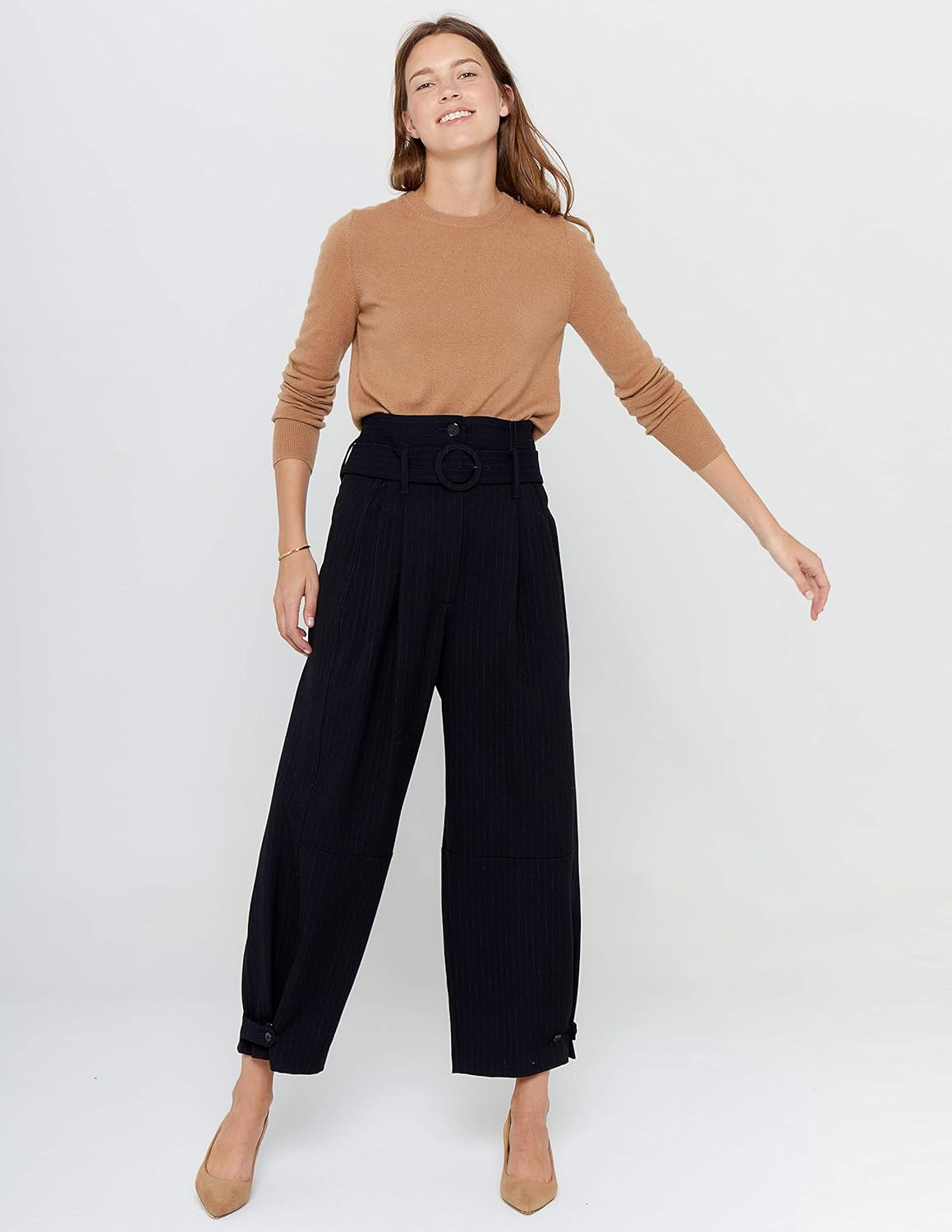 State Cashmere Women’s Essential Crewneck Sweater 100% Pure Cashmere Classic Long Sleeve Pullover - Image 4